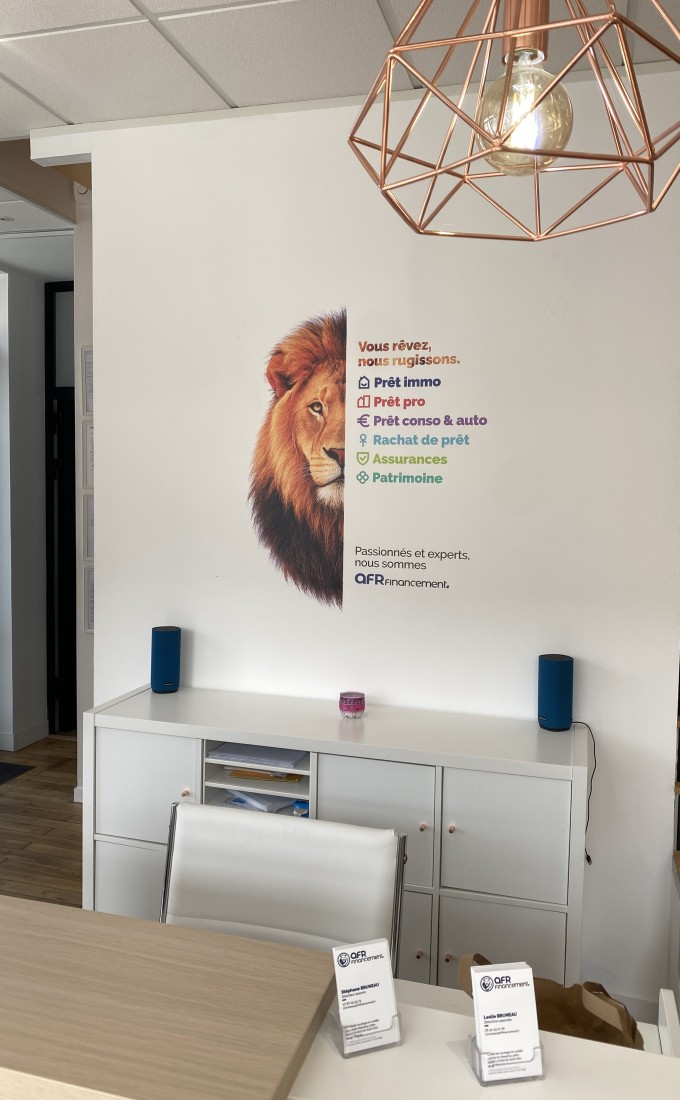 vendée Impression murale – Accueil d’une agence de financement